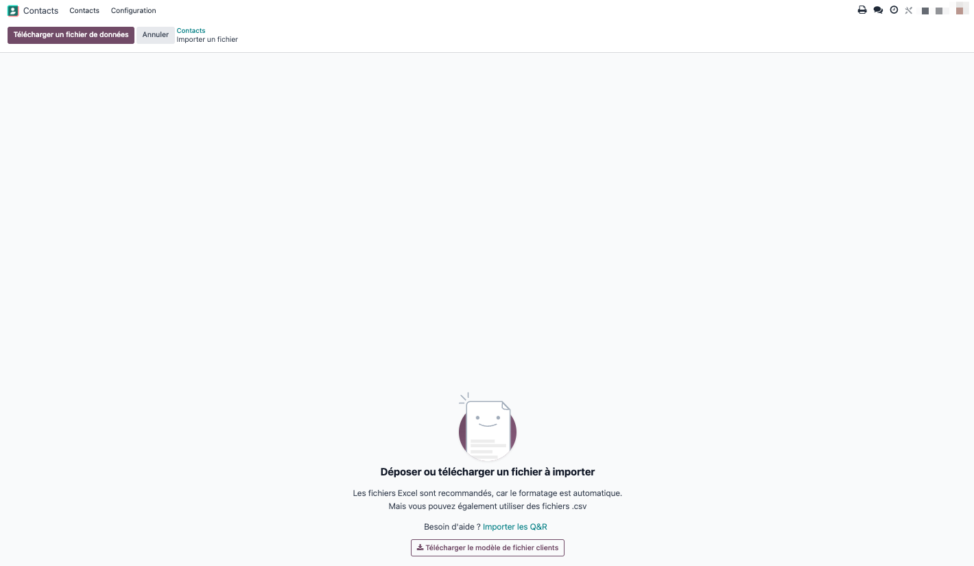 Assistant d’import de données