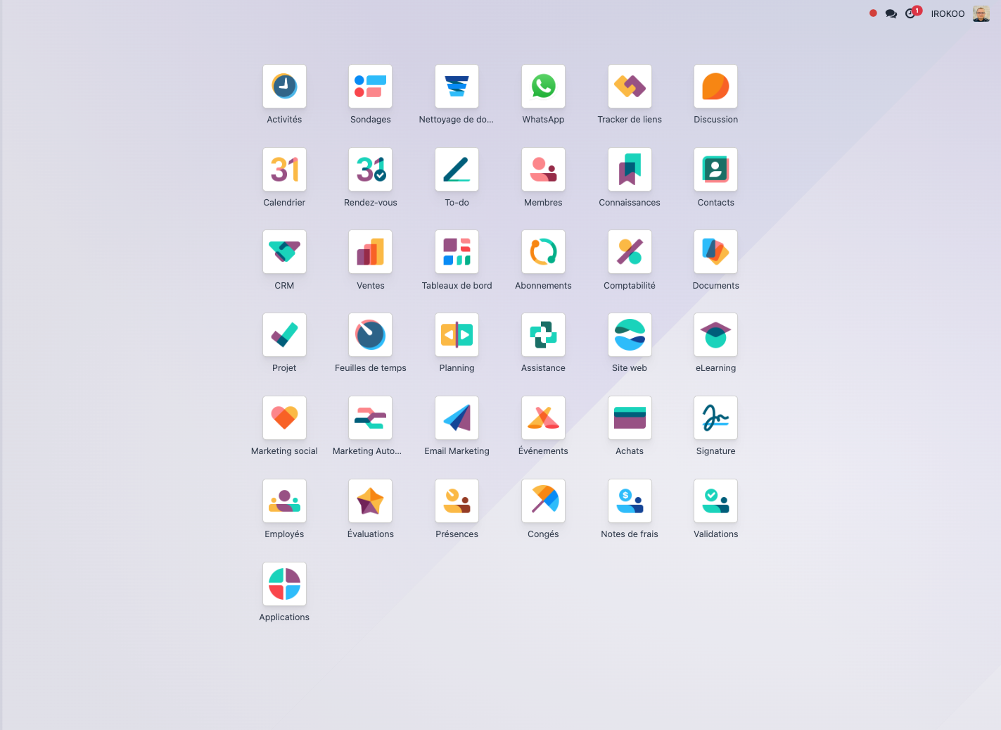 The complete ecosystem of Odoo applications