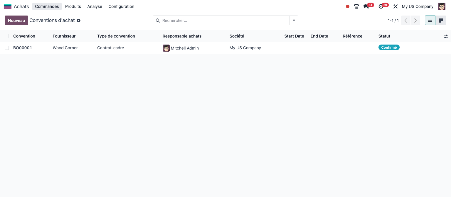 Configuring a vendor purchase agreement