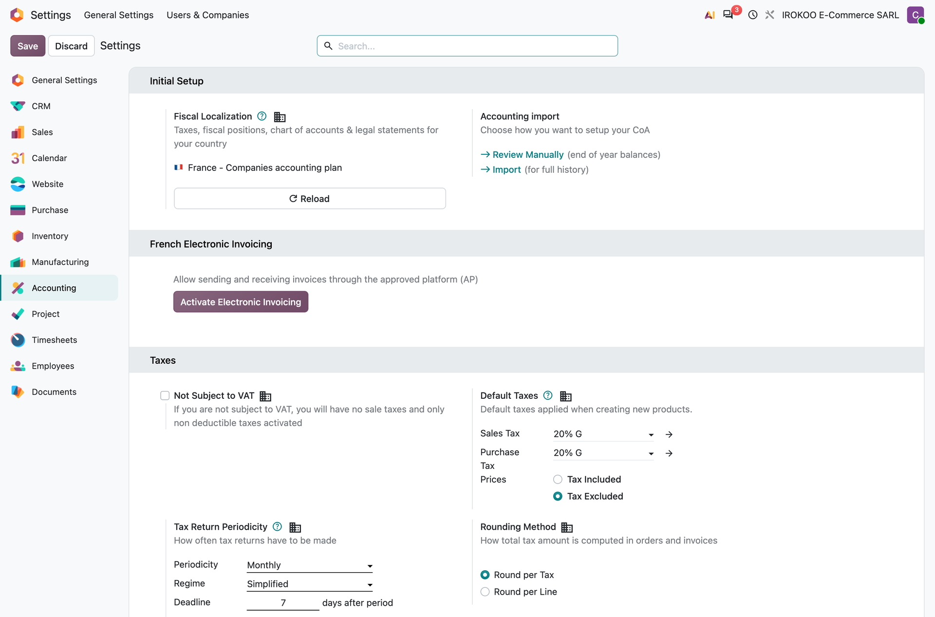 The French Electronic Invoicing section